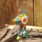 Preview: Schlüsselanhänger kleine Giraffe in grün bunt