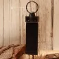 Preview: Schlüsselanhänger schwarz Leder Band destino rot - schluesselanhaenger leder breit 3cm schwarz schrift rot destino