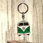 Preview: VW T1 Bus Schlüsselanhänger / Taschenbaumler grün - schluesselanhaenger vw t1 bus geschenkbox blech gruen