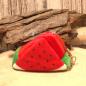 Preview: Mini-Plüsch-Geldbörse wassermelone rot als Taschenanhänger Unisex.