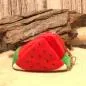 Preview: Mini-Plüsch-Geldbörse wassermelone rot als Taschenanhänger Unisex.