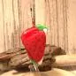 Preview: Geöffnete Münztasche Wassermelone (9 x 6 x 5 cm) mit Geldfach aus Nicki und Plüsch.