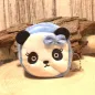 Preview: Mini-Plüsch-Geldbörse Panda (Blau/Weiß) als Taschenbaumler