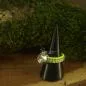 Preview: Damenring mit Strass-Band gelb und Swarovski-Stein schmal