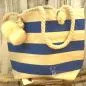 Preview: große Shoppertasche dunkelblau gestreift