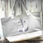 Preview: Shoppertasche gross grau Pailletten Anker silber