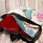 Preview: Shoppertasche gross Kunstleder mit Schmetterling türkis - shopper tasche gross kunstleder schmetterling tuerkis blumen