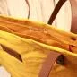Preview: Nachhaltige Shoppertasche aus waschbarem Papier – Made in Germany - shopper tasche gross papier leder gelb ocker 1fach