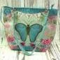 Preview: Grosse Shopper Tasche mit blauem Schmetterling