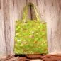 Preview: Shopper Tasche klein aus Wachstuch - shopper tasche klein gruen wachstischtuch
