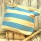 Preview: hellblau gestreifte Strandtasche