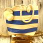 Preview: gestreifte Strandtasche dunkelblau