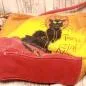 Preview: Shopper Tasche Katze mit einigen Ausbleichungen durch Sonneneinstrahlung - shopper tasche stoff klein chat noir schwarz katze rot gelb