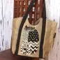 Preview: Grosse Shoppingtasche mit zwei Katzen - shopper tasche gross katzendesign grau schwarz