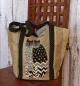 Preview: Grosse Shoppingtasche mit zwei Katzen - shopper tasche gross katzendesign grau schwarz lauraburch