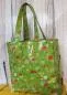 Preview: Shopper Tasche klein aus Wachstuch - shopper tasche wachstuch eule klein bunt
