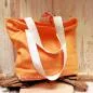 Preview: Shoppertasche groß orange mit VW T1 Bus Motiv - shoppertasche einkaufstasche vw orange bus