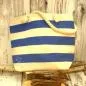Preview: dunkelblau gestreifte Strandtasche
