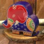 Preview: Spardose Elefant blau für Kinder aus Kunstleder