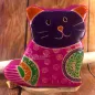 Preview: Spardose Katze pink für Kinder aus Kunstleder