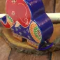 Preview: Spardose Elefant blau für Kinder aus Kunstleder