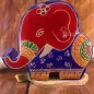 Preview: Spardose Elefant blau für Kinder aus Kunstleder