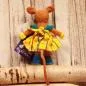 Preview: Stofftier Maus mit Kleid