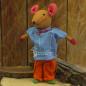 Preview: Lernstofftier kleine Maus mit ausziehbarer Kleidung