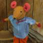 Preview: Stofftier Maus mit oranger Hose