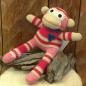 Preview: Sockenaffe Stofftier mit rot Farben Preview: Sockenaffe Stofftier mit rot Farben