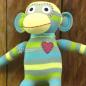 Preview: Sockenaffe als Stofftier bunt gestreift Preview: Sockenaffe als Stofftier bunt gestreift