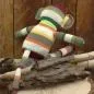 Preview: Kuscheltier mittelgrosser Sockenaffe mit bunten Streifen