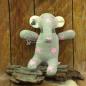 Preview: Socken Elefant in grau mit rosa Sternen