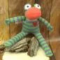 Preview: Stofftier Frosch grün gestreift