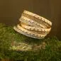 Preview: Rock-Gotik Stil Wildleder-Optik Armband mit Straß und Stern Nieten versetzt - strassarmband stern nieten beige