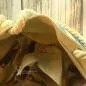 Preview: große Shoppertasche hellblau gestreift