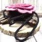 Preview: Umhängetasche filz Form einer Blume rosa - umhaengetasche filz blume rosa handtasche handmade unikat
