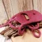 Preview: Umhängetasche filz mit Perle klein - umhaengetasche filz klein altrosa handtasche handmade unikat