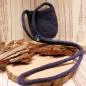 Preview: Umhängetasche filz mit Perle klein dunkellila - umhaengetasche filz klein dunkellila handtasche handmade knopf unikat