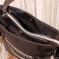 Preview: Umhängetasche Leder schwarz 8 Fächer