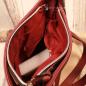 Preview: Umhängetasche Leder rot 8 Fächer