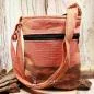 Preview: Handtasche brauner Stoff - bunter Karo mit kleiner Eule - umhaengetasche handtasche braun rot stoff eule karo bunt 1jpg
