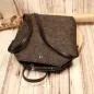 Preview: Filz Handtasche Dunkelgrau – Moderne Schultertasche mit Leder - umhaengetasche handtasche filz dunkelgrau druckknopf lederriemen 1fach