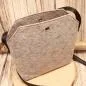 Preview: Filz Handtasche Hellgrau – Umhängetasche mit Lederriemen - umhaengetasche handtasche filz hellgrau druckknopf lederriemen 1fach
