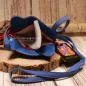 Preview: Umhängetasche Laura Burch Katzenkopf-Form blau - umhaengetasche handtasche klein katzen kopf laura burch unikat blau