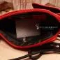 Preview: Handytasche Leder rot klein 7 Fächer - umhaengetasche handtasche klein orange leder bench knopfverschluss