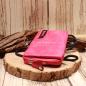 Preview: Umhängetasche leder pink klein Handyfach