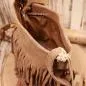 Preview: Mini Handtasche Wildleder Braun – Boho Fransen Umhängetasche - umhaengetasche handtasche leder fransen braun klein