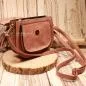 Preview: Boho Handtasche Altrosa – Leder Schultertasche mit Fransen - umhaengetasche handtasche leder fransen klein altrosa verstellbar