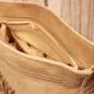 Preview: Boho Handtasche Beige Wildleder – Fransen Umhängetasche Leder - umhaengetasche handtasche leder fransen klein beige